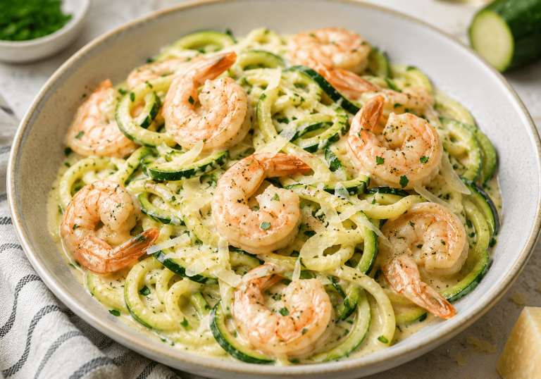 Keto Shrimp Zucchini Pasta (Ready in Under 20 Minutes)
