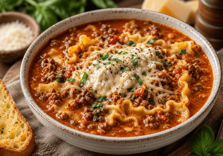 Keto Lasagna Soup Recipe (Easy, Cheesy & Low Carb Comfort Food)
