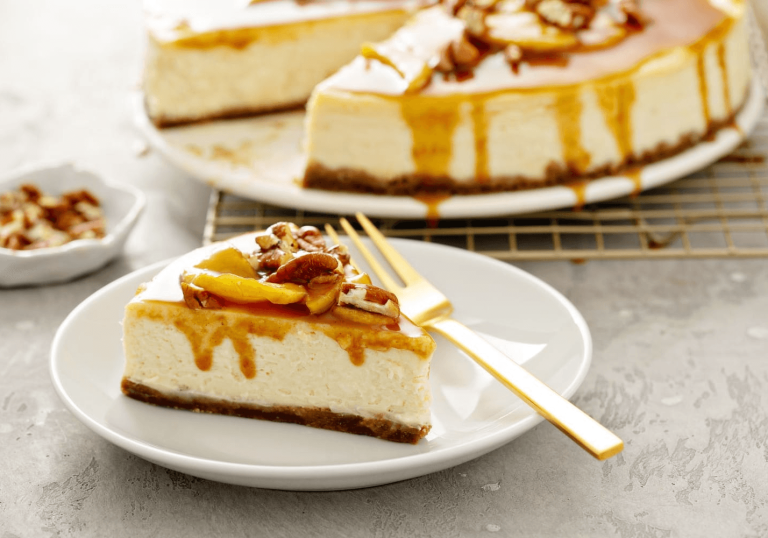 Keto Maple Pecan Cheesecake with a Buttery Crust