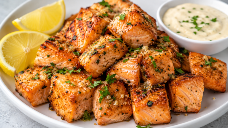Keto Air Fryer Salmon Bites