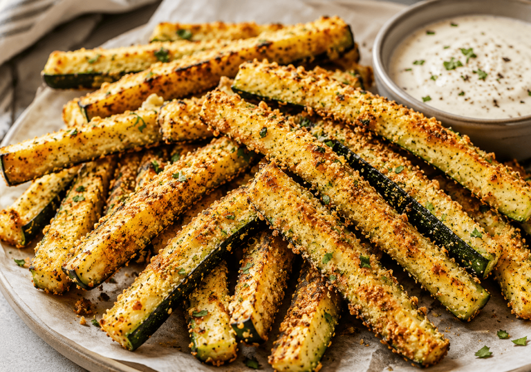 Crispy Keto Zucchini Fries (Easy Low Carb Air Fryer Recipe)