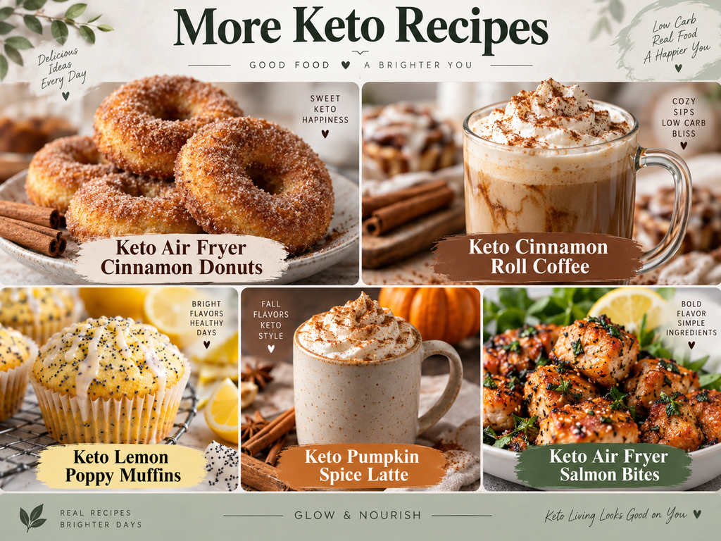 More keto breakfast air fryer and low carb recipes from Glow and Nourish