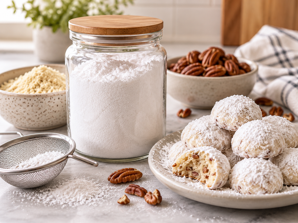Powdered keto sweetener for low carb Christmas cookies