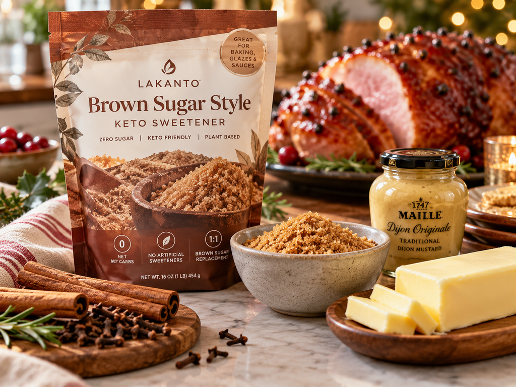 Brown sugar substitute for keto holiday ham glaze