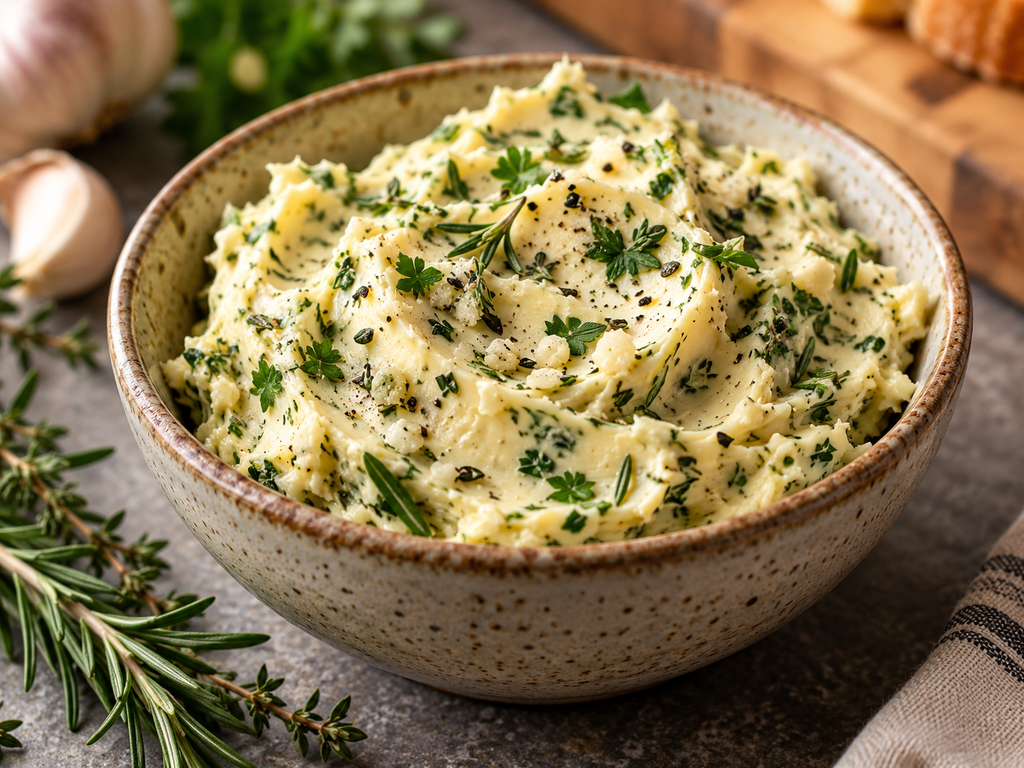 Garlic herb butter for keto prime rib